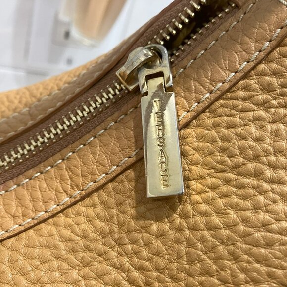 Versace Medusa Saddle Leather Zip Studded Hobo Bag - 100% Authentic - Picture 4 of 15